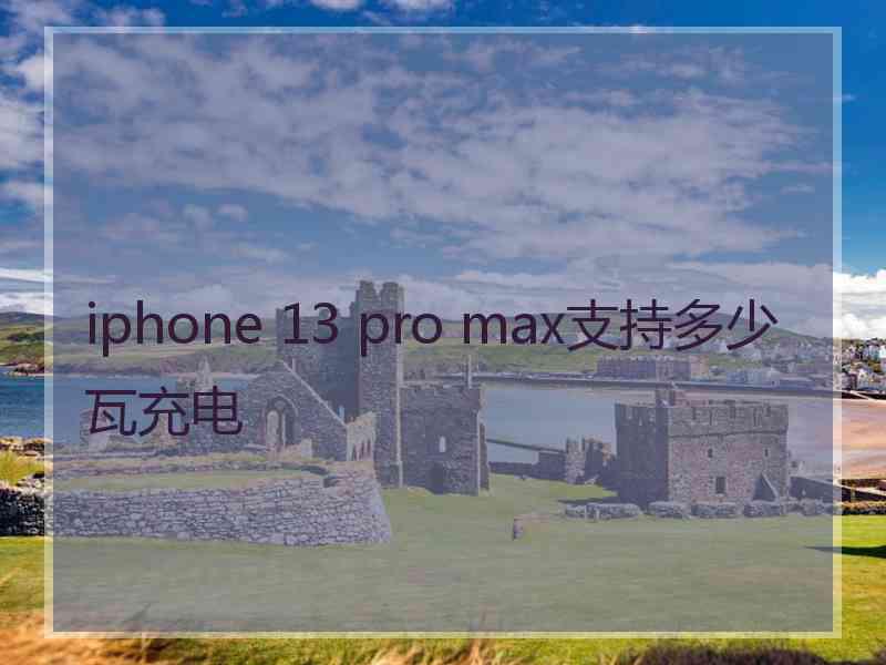 iphone 13 pro max支持多少瓦充电