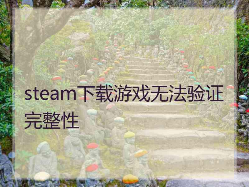 steam下载游戏无法验证完整性