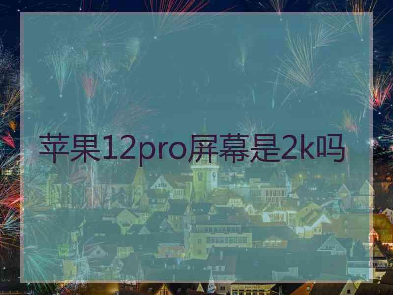 苹果12pro屏幕是2k吗