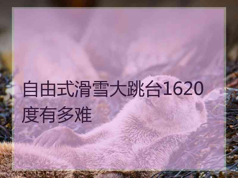 自由式滑雪大跳台1620度有多难