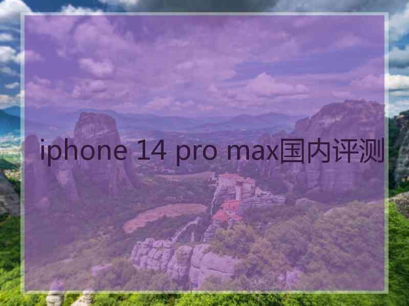 iphone 14 pro max国内评测