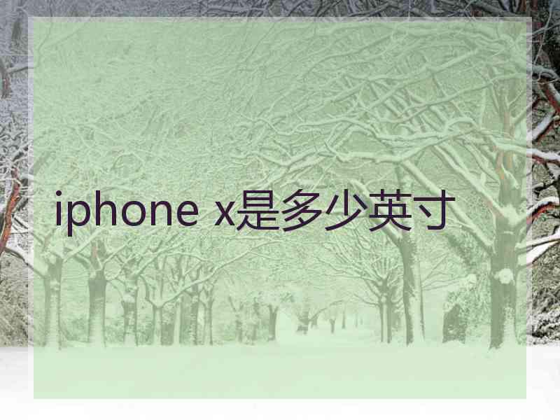 iphone x是多少英寸