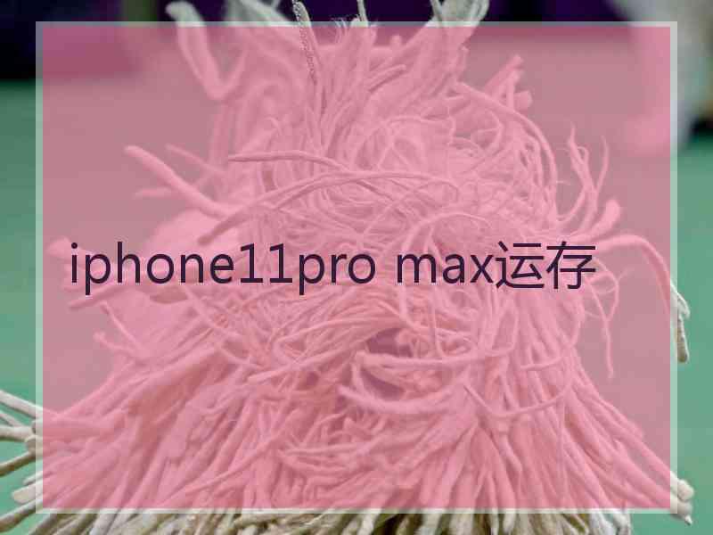 iphone11pro max运存