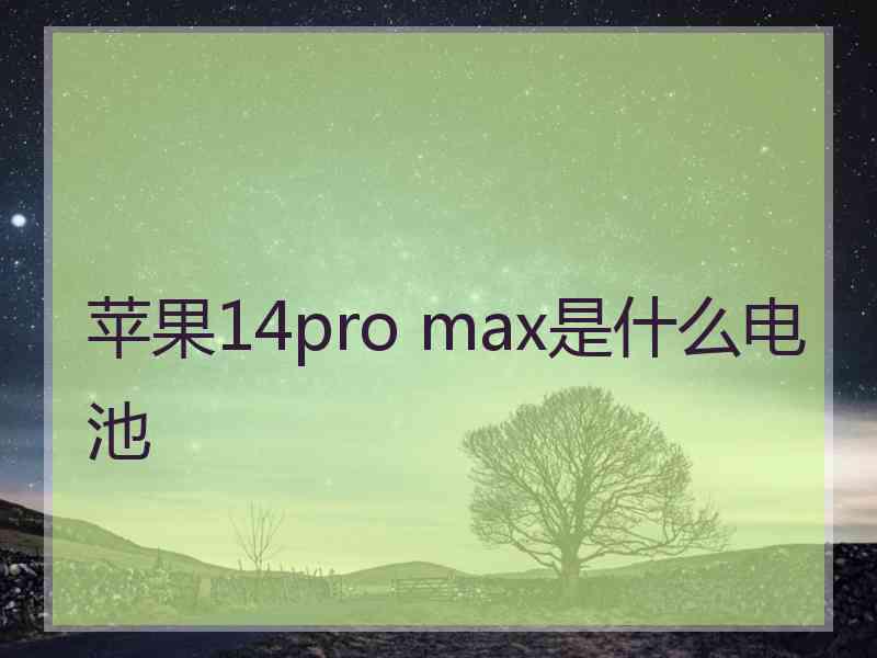 苹果14pro max是什么电池