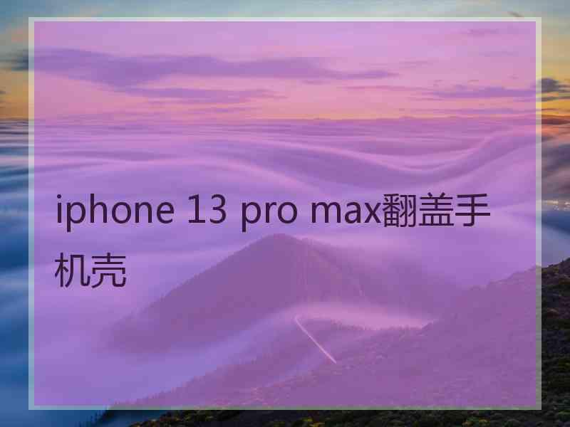 iphone 13 pro max翻盖手机壳