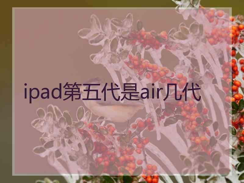 ipad第五代是air几代