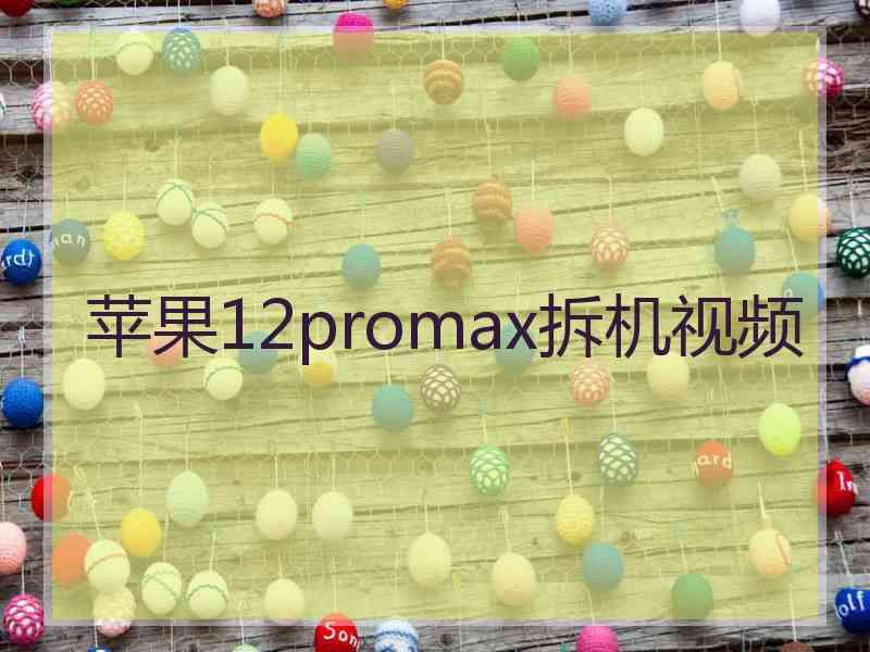 苹果12promax拆机视频