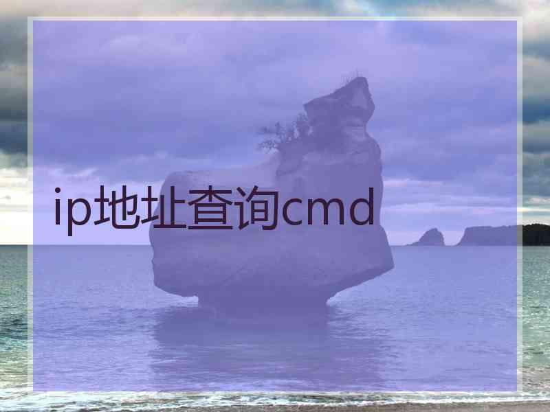 ip地址查询cmd