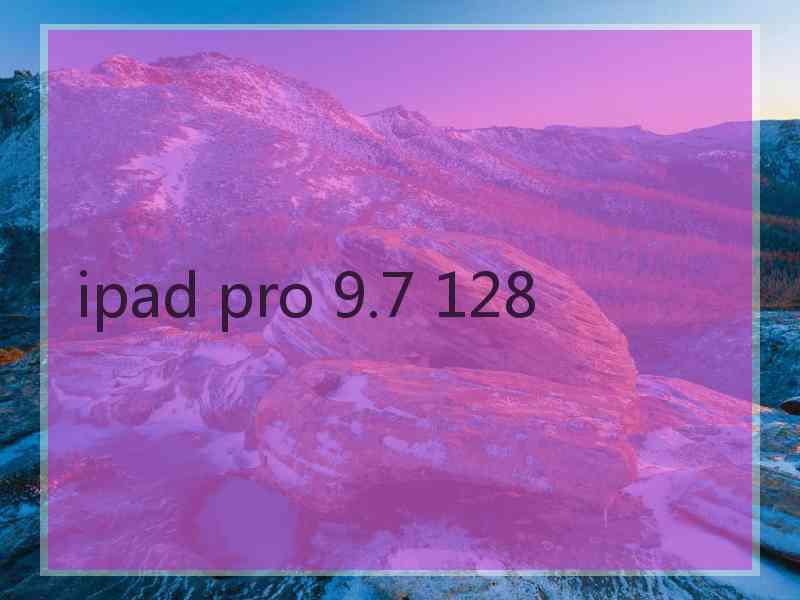 ipad pro 9.7 128