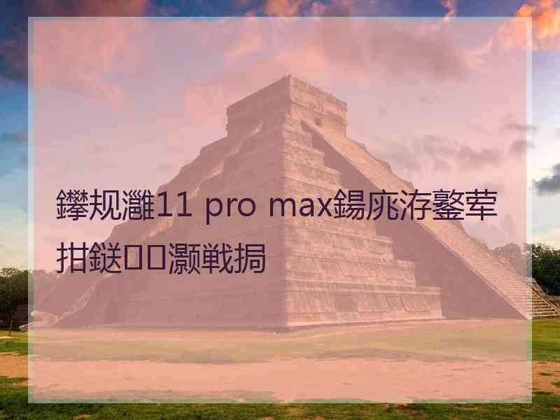 鑻规灉11 pro max鍚庣洊鐜荤拑鎹㈠灏戦挶