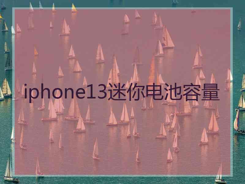 iphone13迷你电池容量