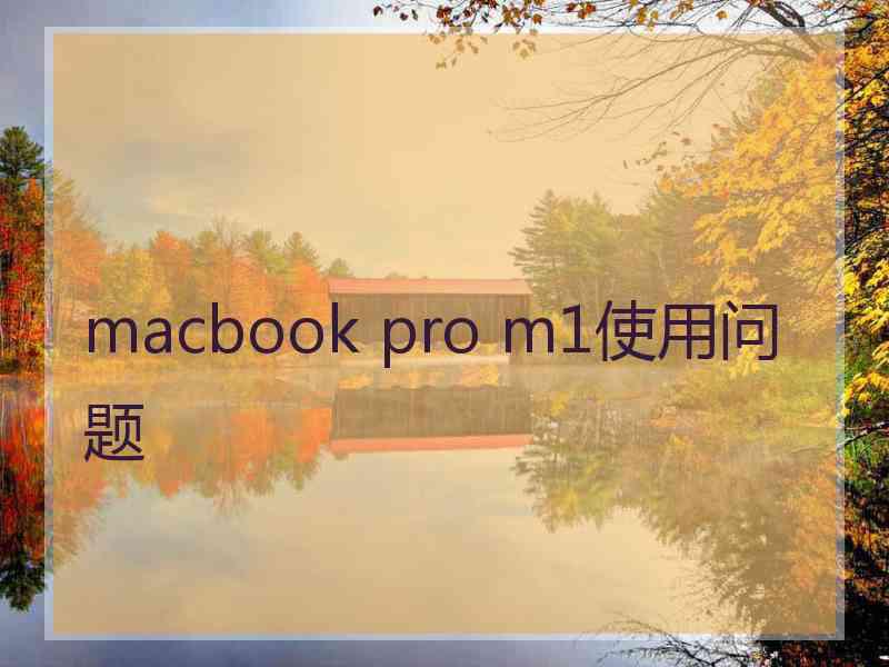 macbook pro m1使用问题