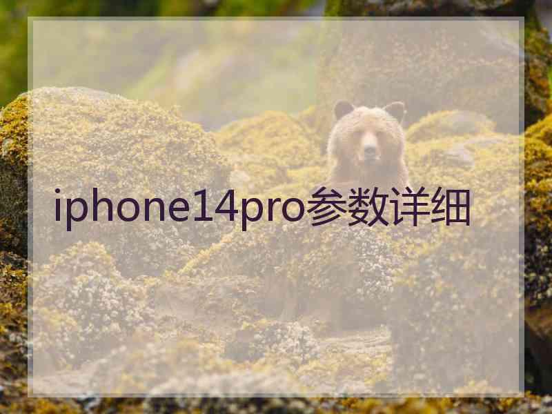 iphone14pro参数详细