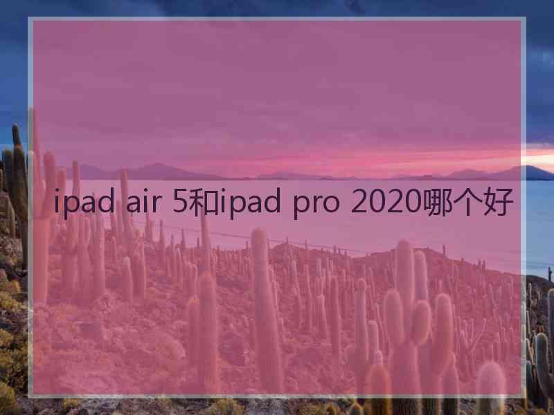 ipad air 5和ipad pro 2020哪个好