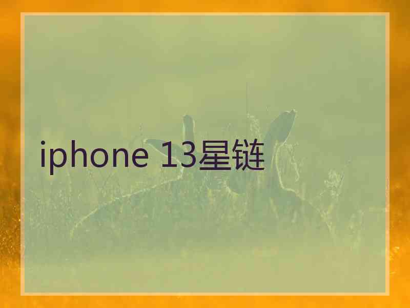 iphone 13星链