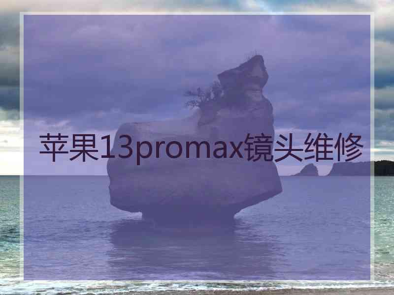 苹果13promax镜头维修