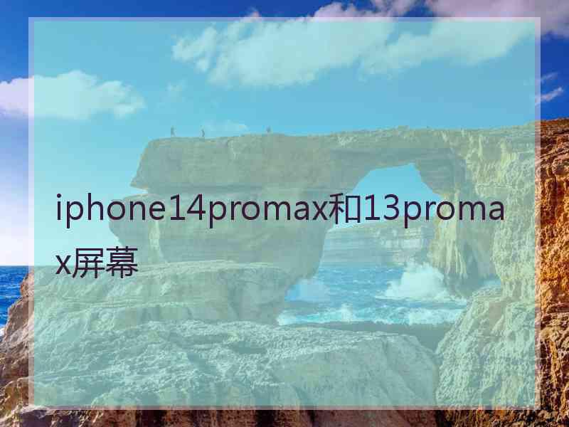 iphone14promax和13promax屏幕