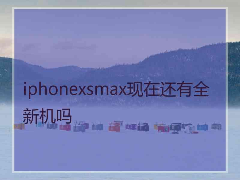 iphonexsmax现在还有全新机吗