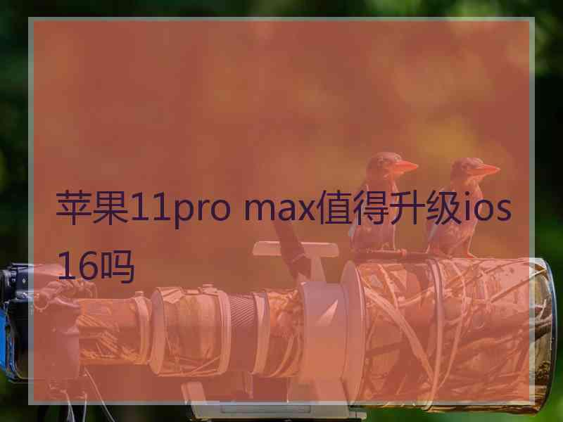 苹果11pro max值得升级ios16吗