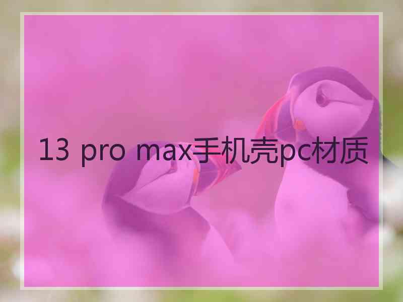 13 pro max手机壳pc材质