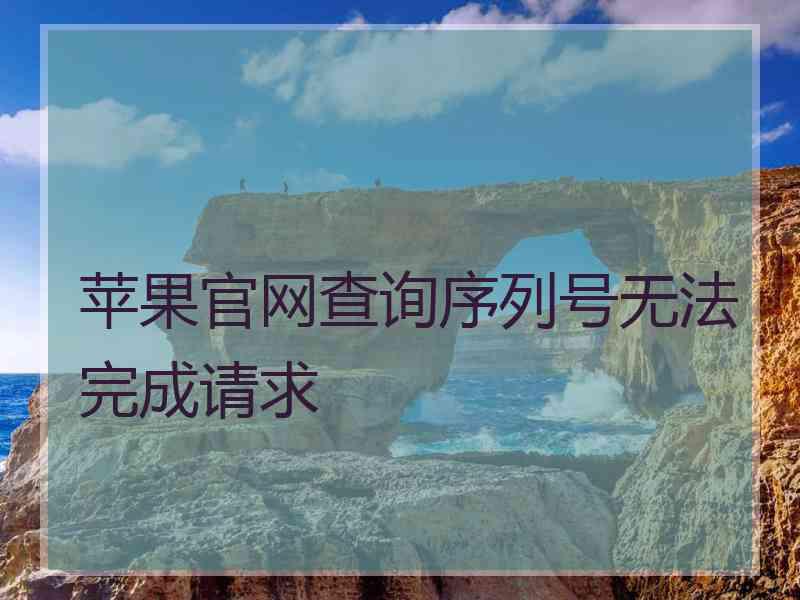 苹果官网查询序列号无法完成请求