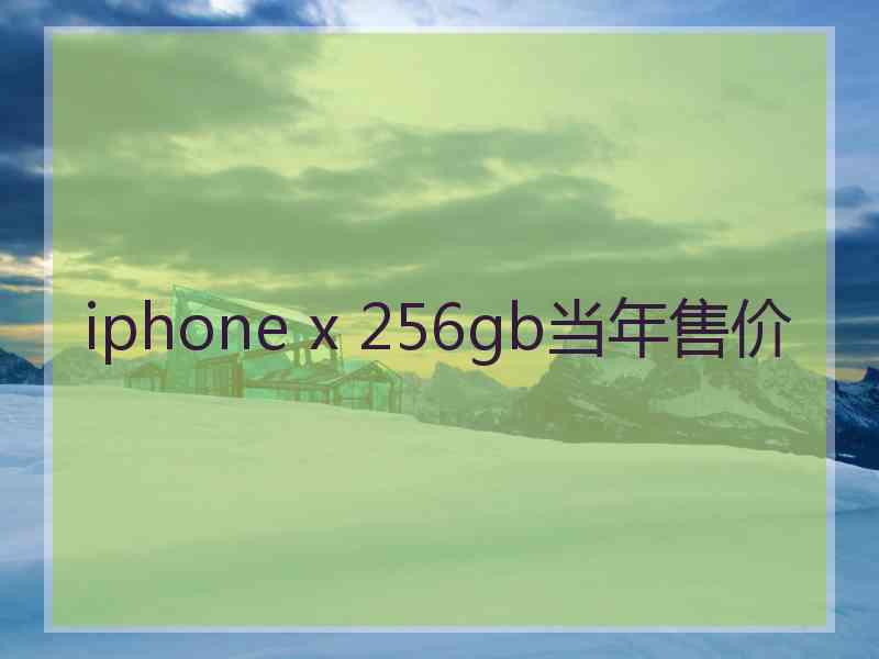 iphone x 256gb当年售价