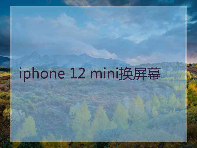 iphone 12 mini换屏幕