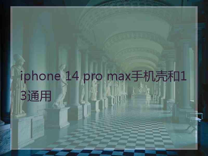 iphone 14 pro max手机壳和13通用