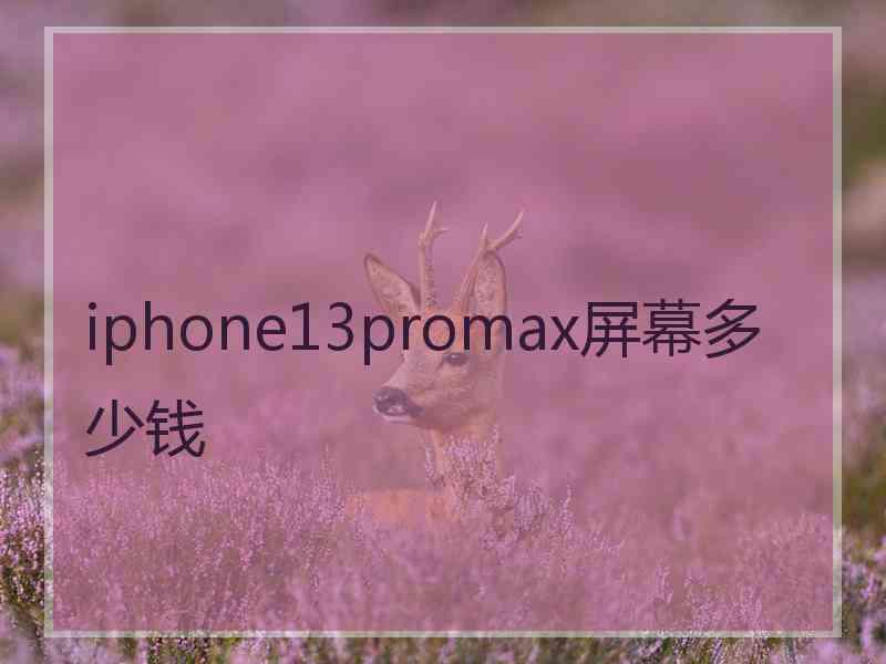 iphone13promax屏幕多少钱