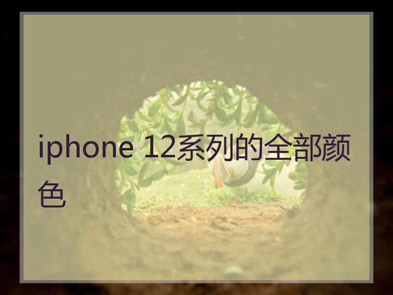 iphone 12系列的全部颜色