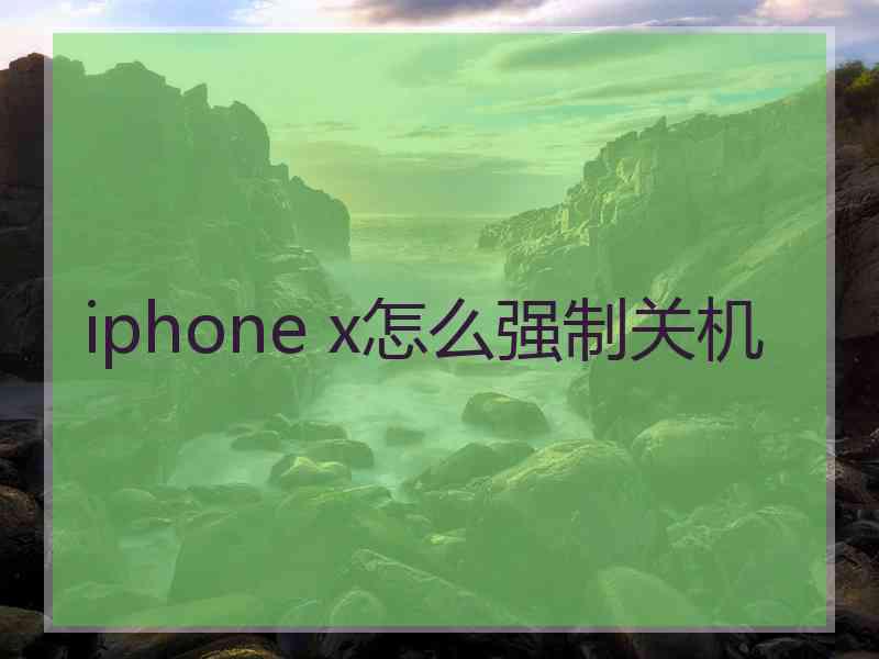 iphone x怎么强制关机