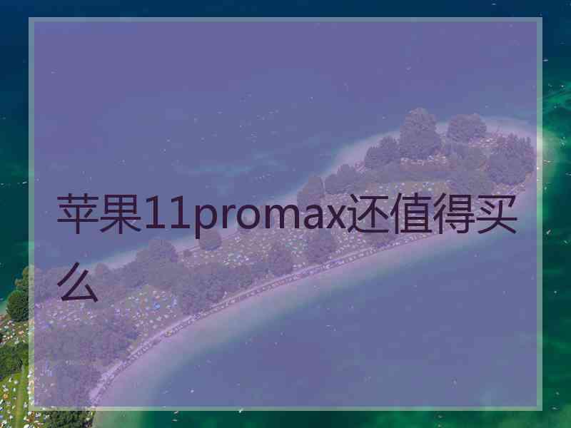 苹果11promax还值得买么