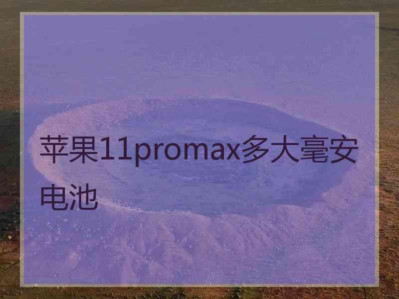 苹果11promax多大毫安电池