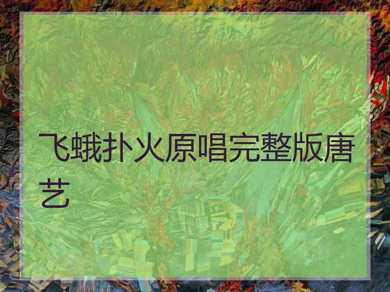 飞蛾扑火原唱完整版唐艺