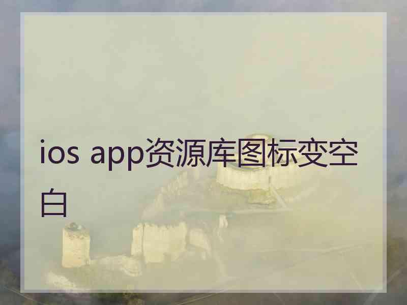 ios app资源库图标变空白