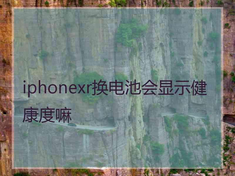 iphonexr换电池会显示健康度嘛