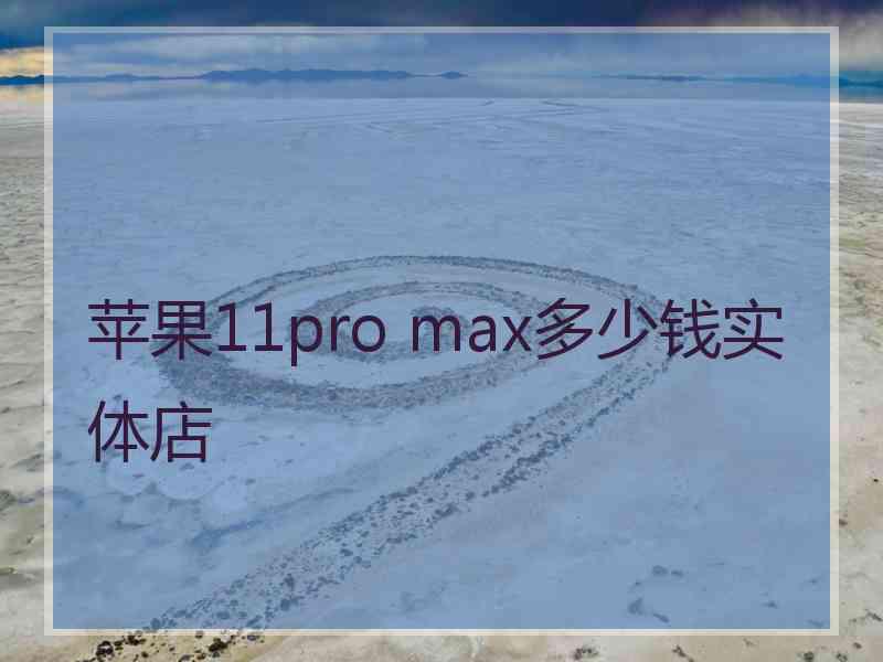 苹果11pro max多少钱实体店