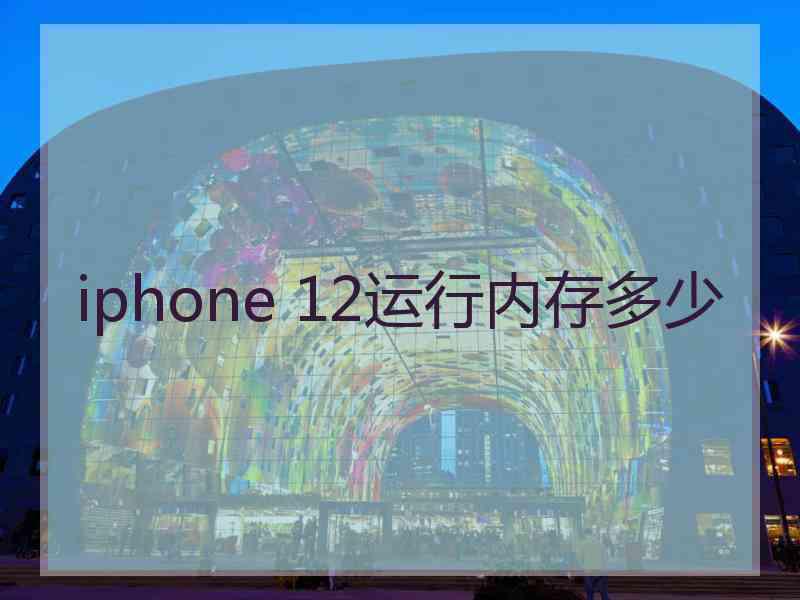 iphone 12运行内存多少