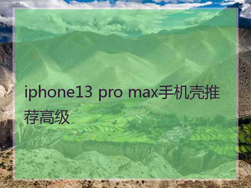 iphone13 pro max手机壳推荐高级