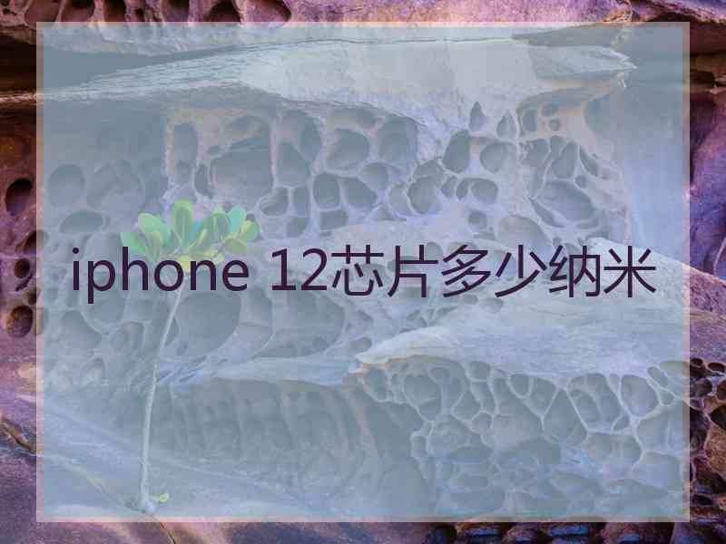 iphone 12芯片多少纳米