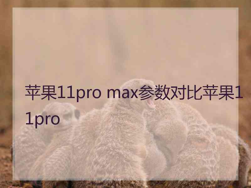 苹果11pro max参数对比苹果11pro