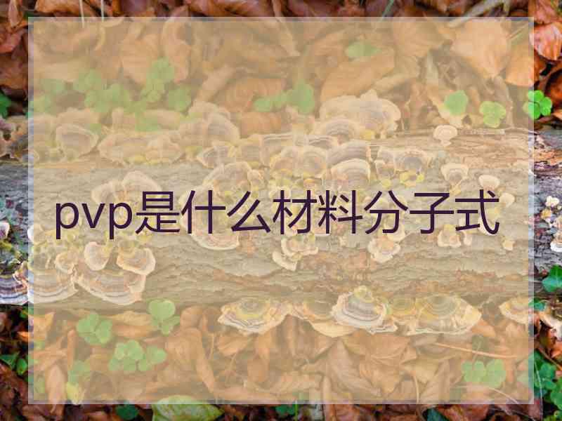 pvp是什么材料分子式