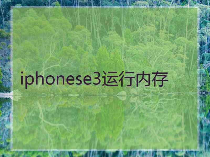 iphonese3运行内存