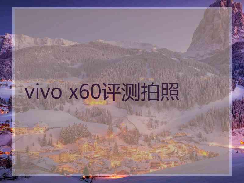 vivo x60评测拍照