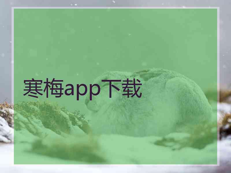 寒梅app下载