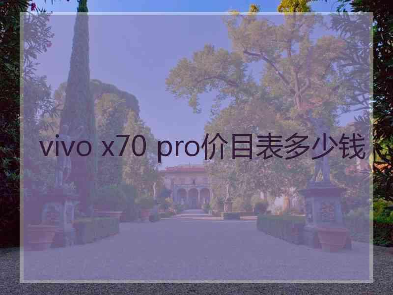 vivo x70 pro价目表多少钱