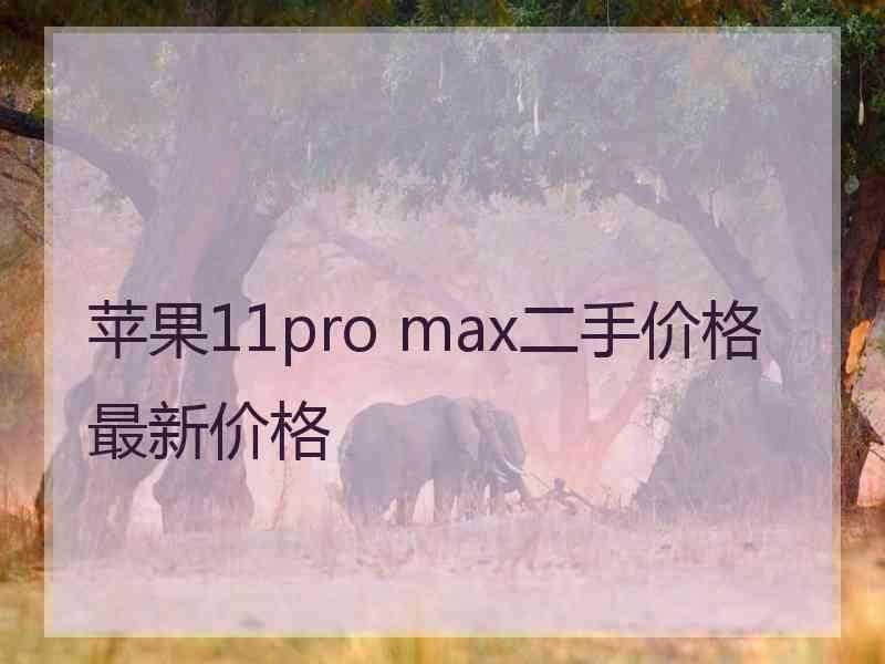 苹果11pro max二手价格最新价格