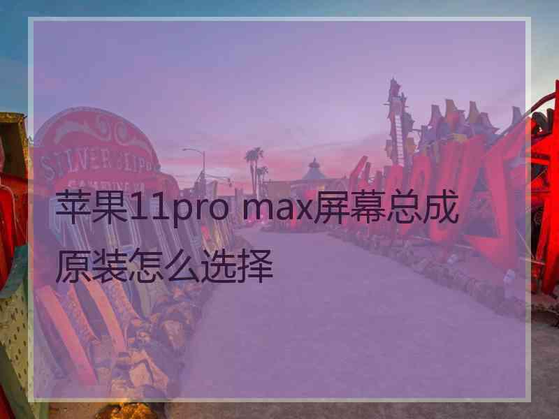 苹果11pro max屏幕总成原装怎么选择