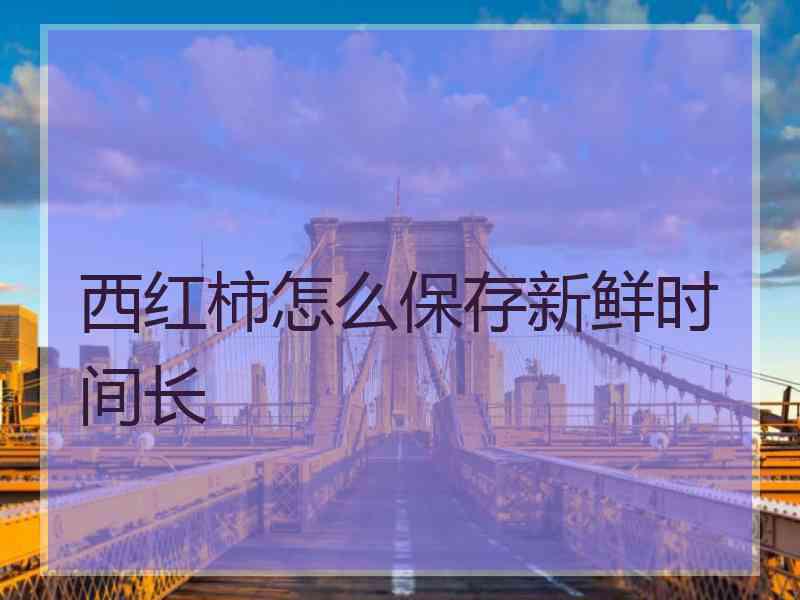 西红柿怎么保存新鲜时间长