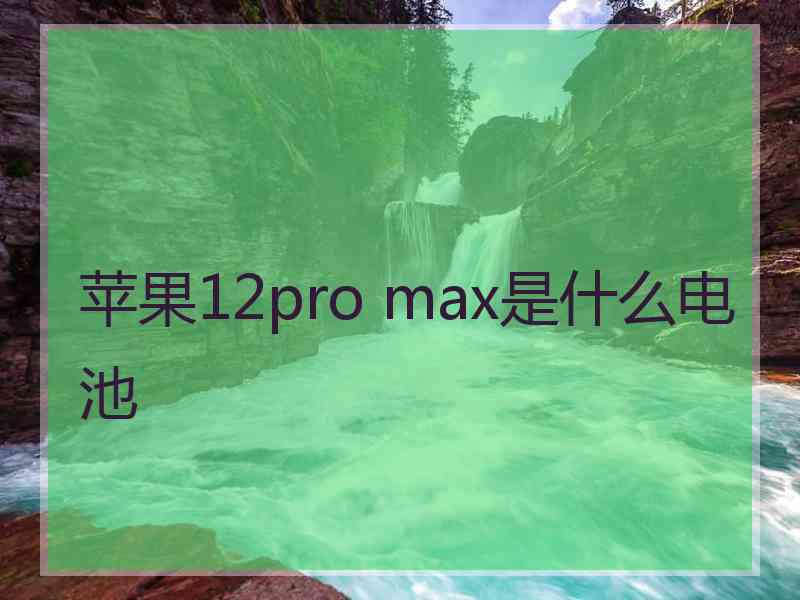 苹果12pro max是什么电池